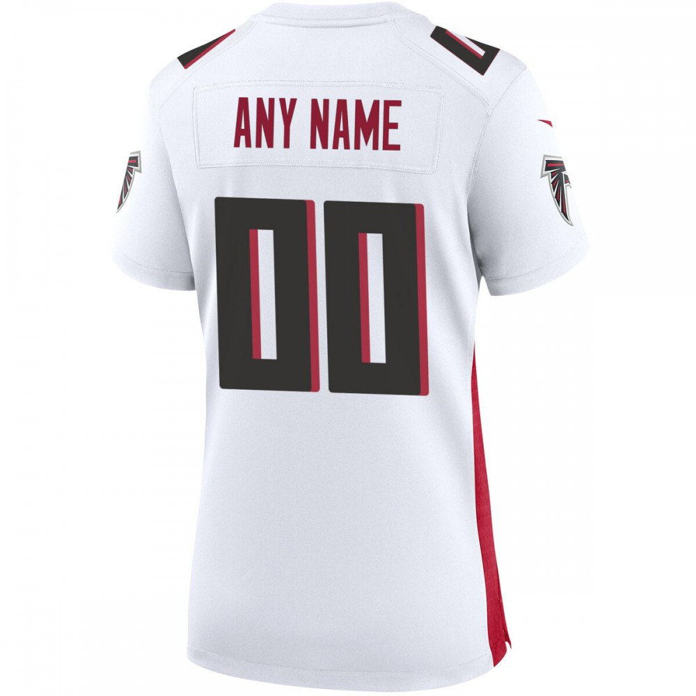 Nike Atlanta Falcons Women's Custom Game Jersey - White-GridironStore